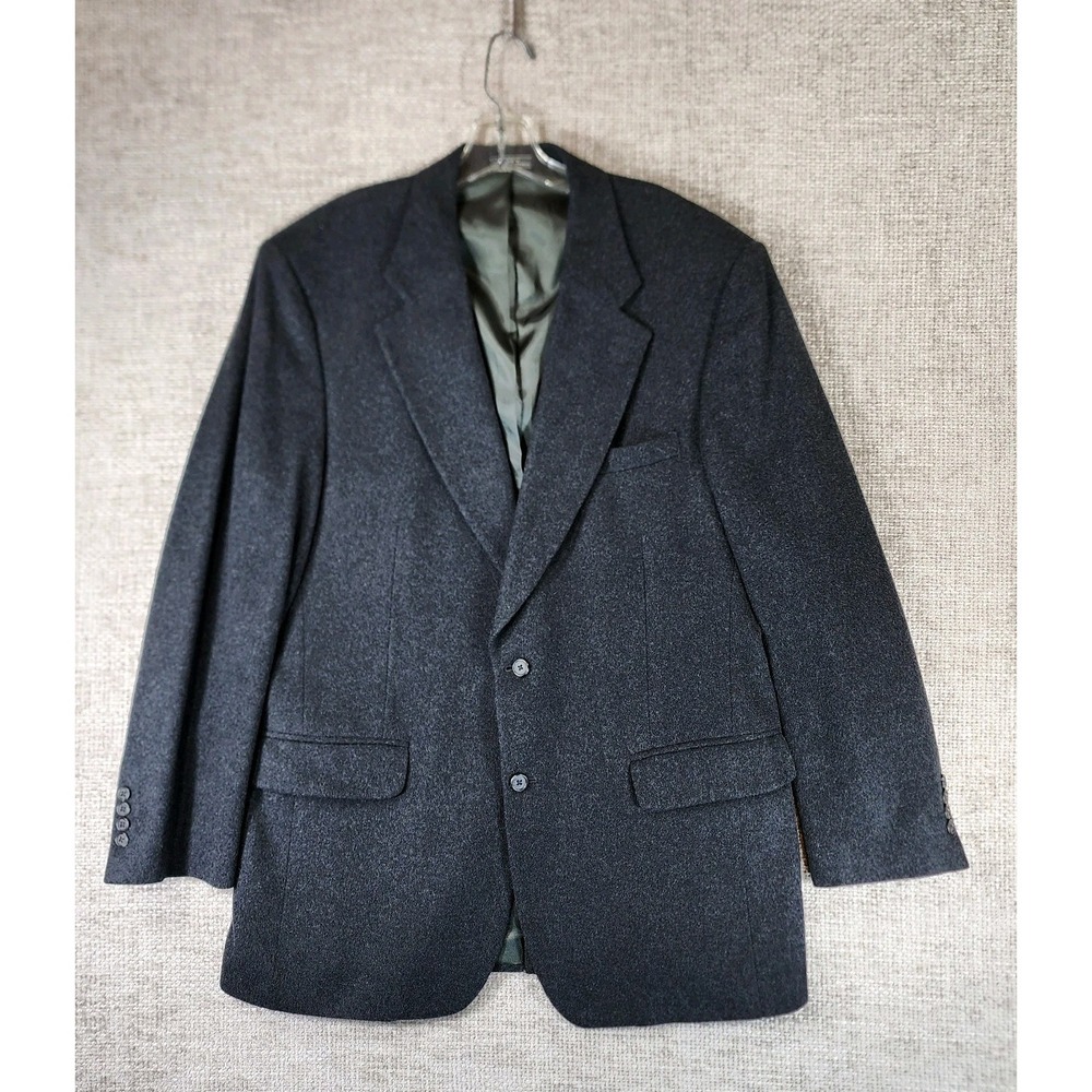 Club Room Camel Hair Blazer Mens 42L Charcoal Old Money Sport Coat EUC